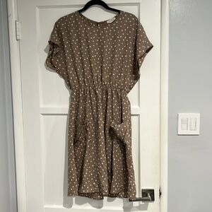 Betsey’s Boutique- cheetah pocket dress - taupe - size L